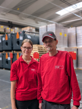 Barbara mit ihrem Teamleiter Thomas