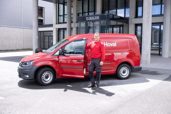 Der Kundendienst von Hoval ist 24/7 im Einsatz.