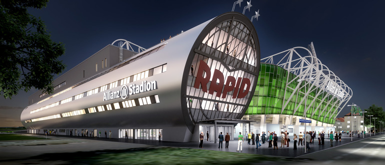 Allianz-Stadion in Hütteldorf, Wien